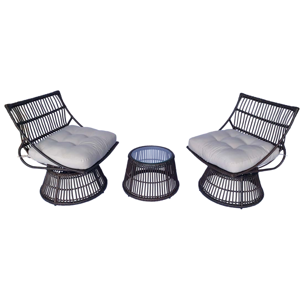 3-PC SWIVEL BISTRO SET