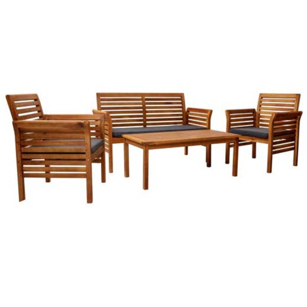 4-PC ACACIA WOOD CONVERSATION SET