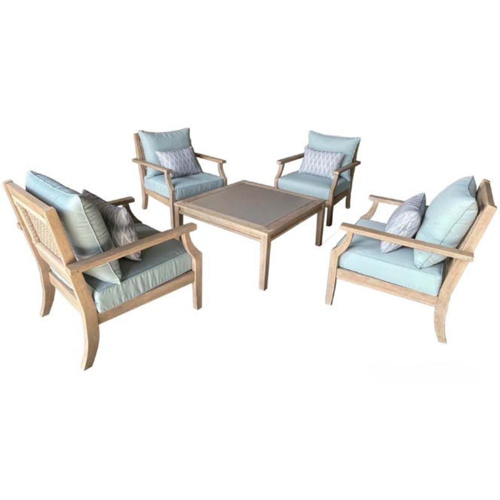 5-PC ACACIA WOOD CONVERSATION SET
