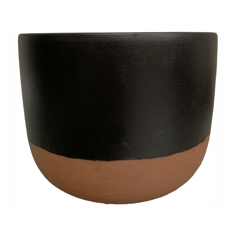 BLACK TWO-TONE CUP POT