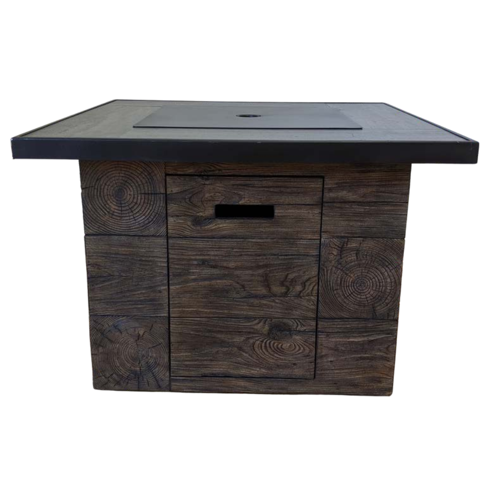 RAILROAD LOG GAS FIRE TABLE