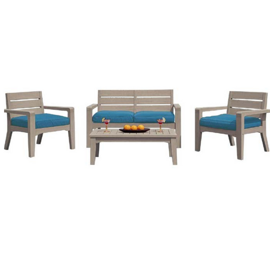 4-PC EUCALYPTUS WOOD CONVERSATION SET