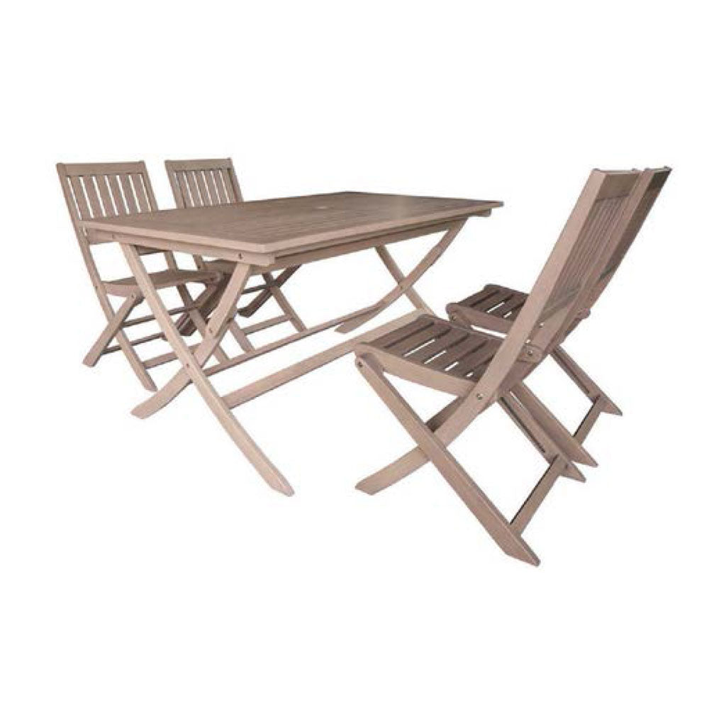 5-PC ACACIA WOOD FOLDING DINING SET
