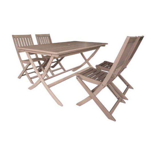 5-PC ACACIA WOOD FOLDING DINING SET