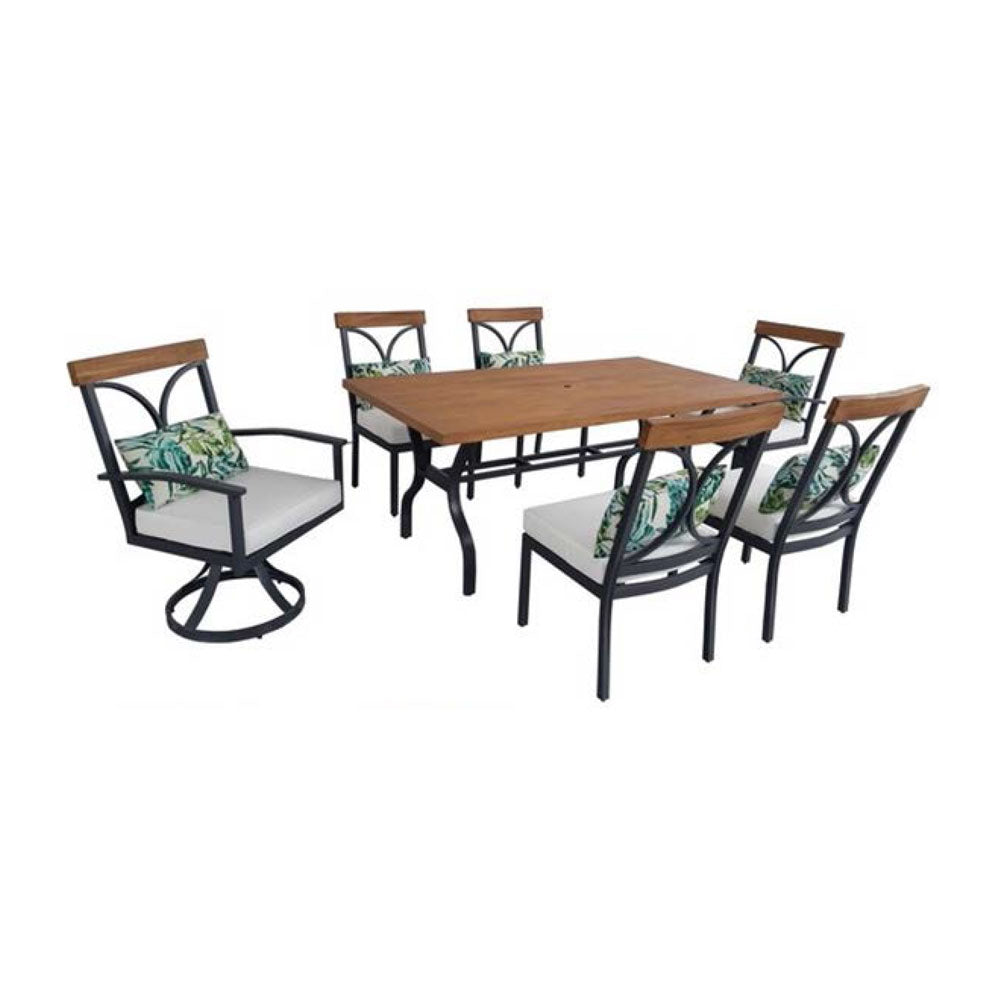 7-PC SWIVEL CHAIR DINING SET