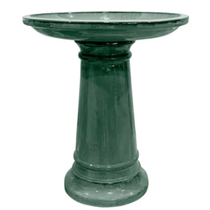 WIDE BASE CERAMIC BIRDBATH
