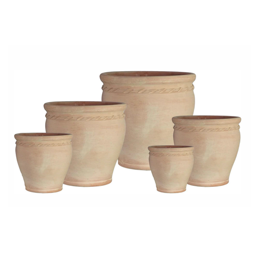 GENUINE TERRACOTTA PLANTERS - SET OF 5
