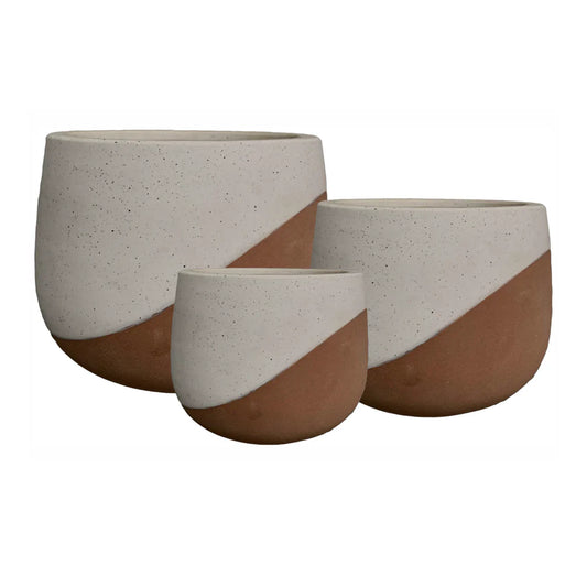 Matte White Two-Tone Planter
