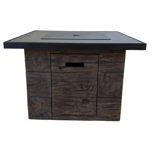 RAILROAD LOG GAS FIRE TABLE