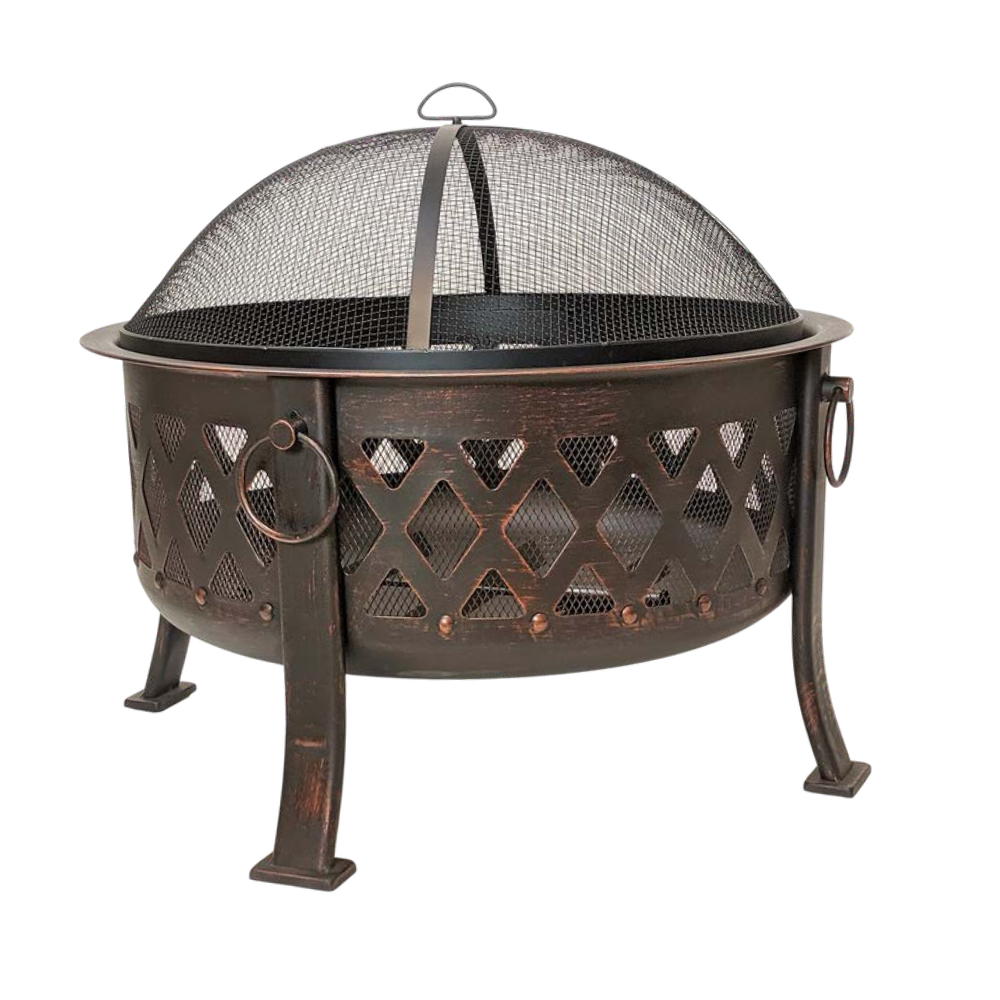 ROUND LATTICE FIRE PIT