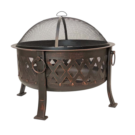 ROUND LATTICE FIRE PIT