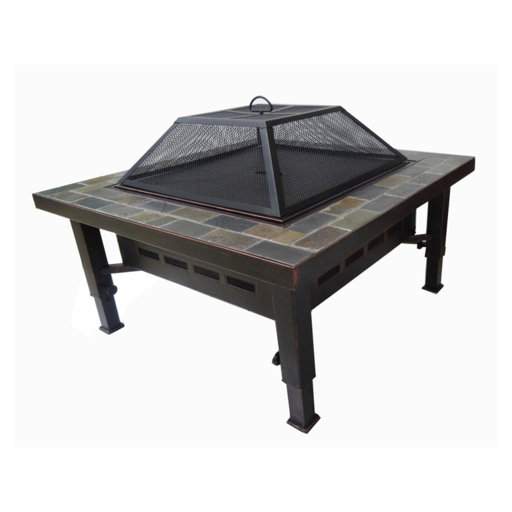 SLATE TOP ADJUSTABLE LEG FIRE PIT