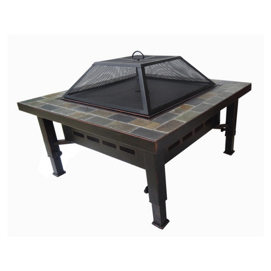 SLATE TOP ADJUSTABLE LEG FIRE PIT