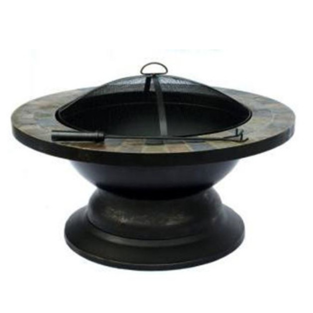 SLATE TOP ROUND FIRE PIT
